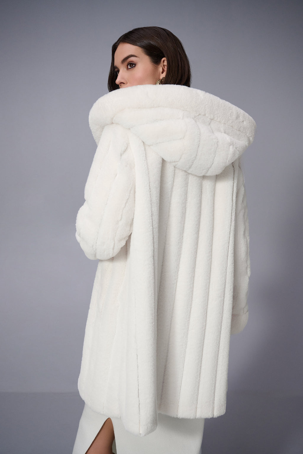 Joseph Ribkoff | Reversible Coat Faux Fur Coat
