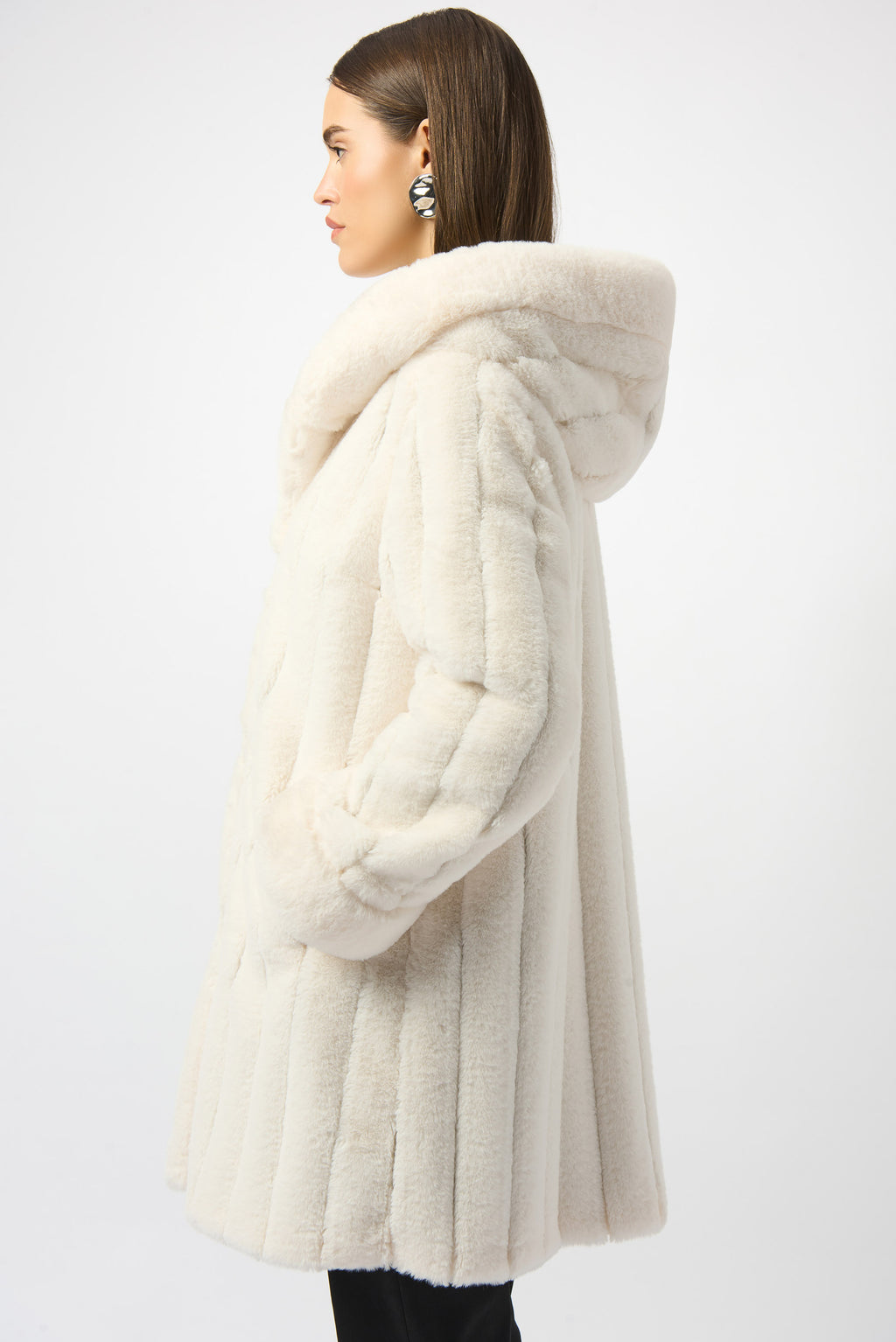 Joseph Ribkoff | Reversible Coat Faux Fur Coat