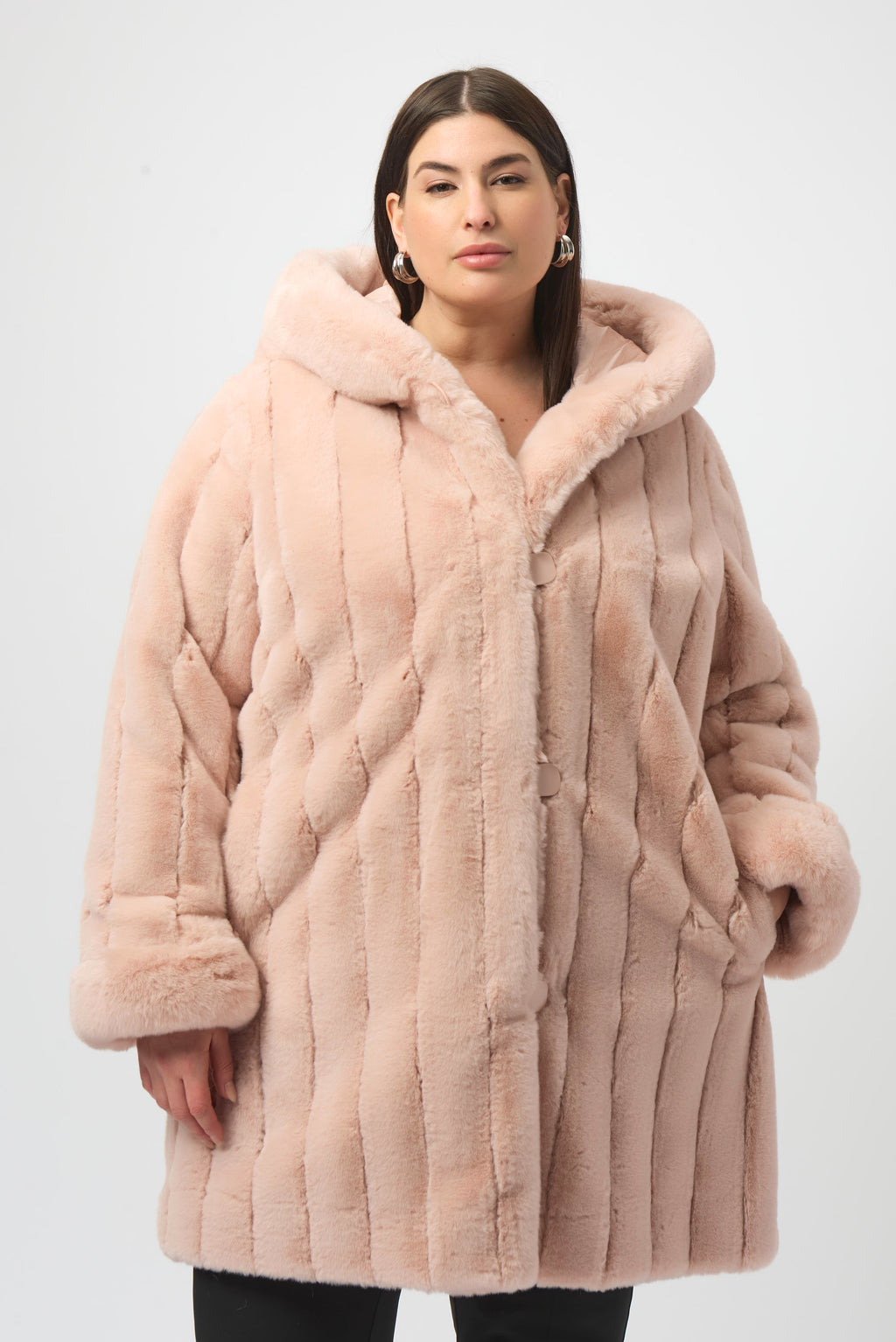 Joseph Ribkoff | Reversible Coat Faux Fur Coat