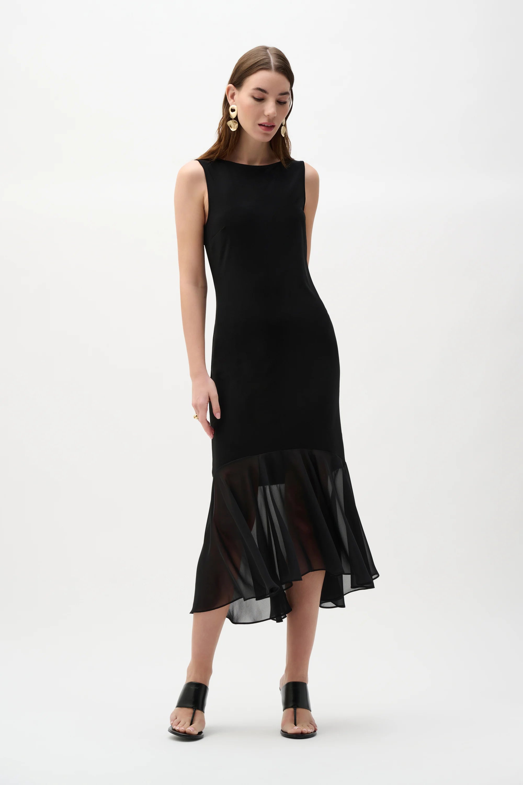 JR Ruffle Black Dress