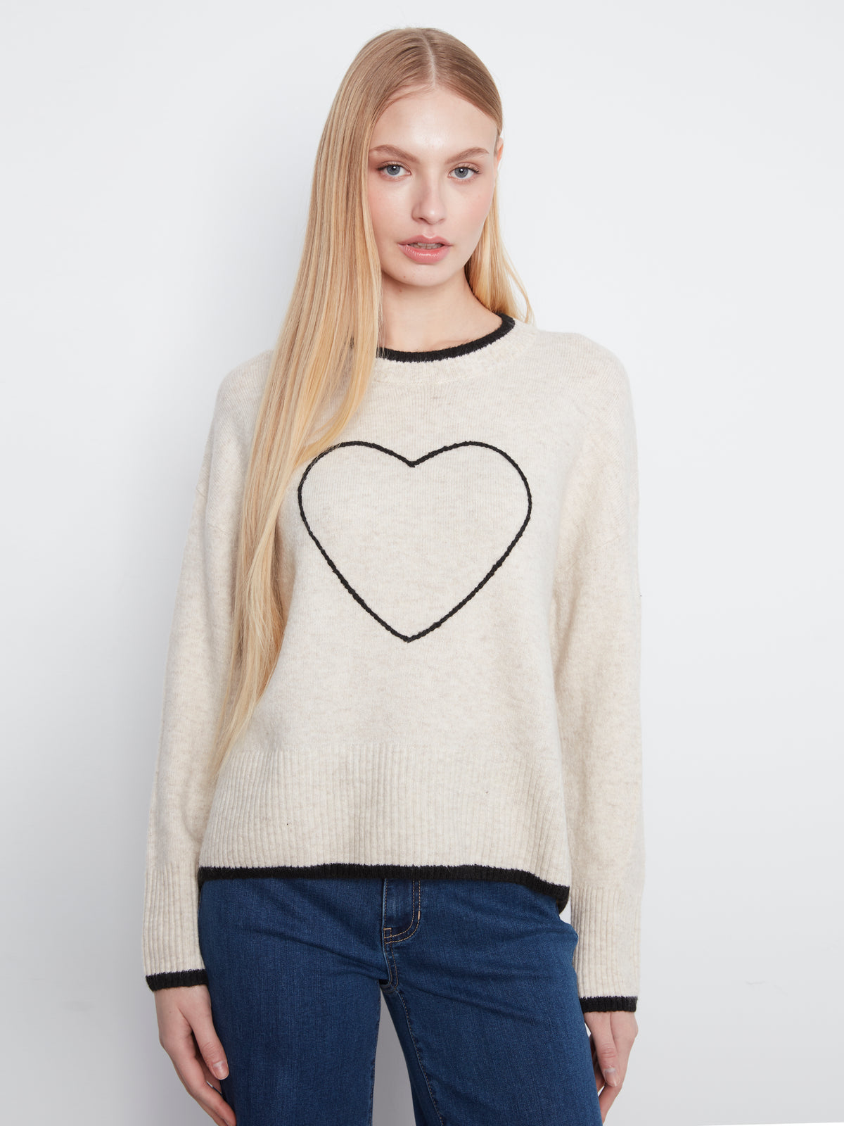 CB Natural Heart Sweater