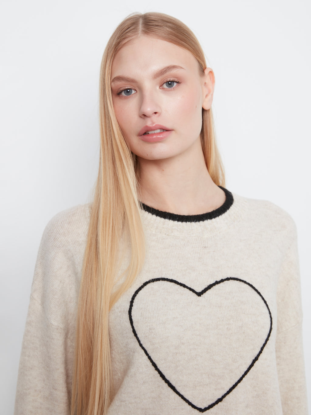 CB Natural Heart Sweater