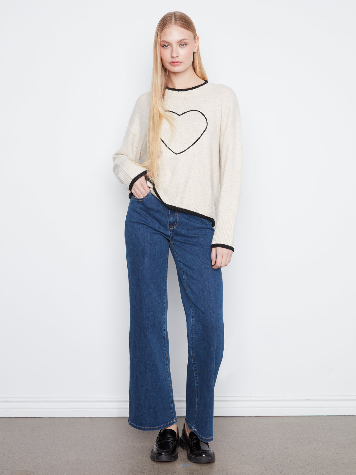 CB Natural Heart Sweater