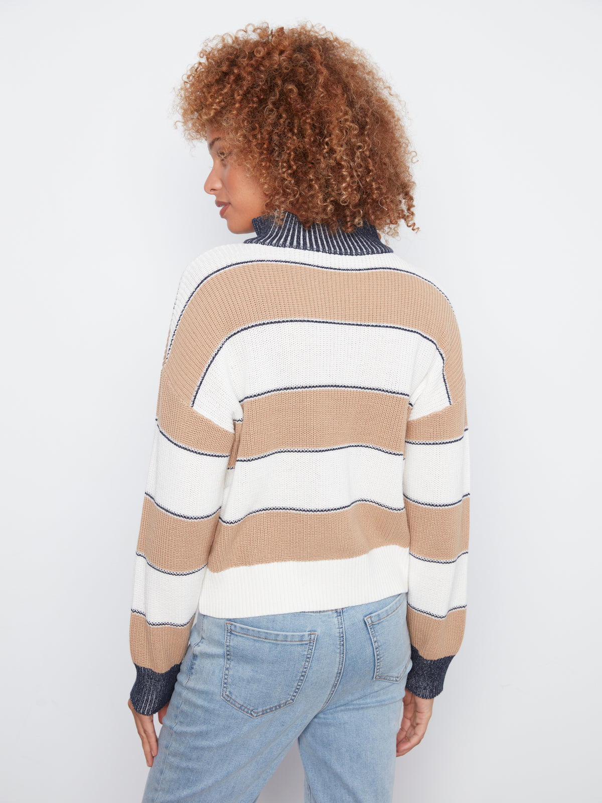 CB Camel Striped Sweater