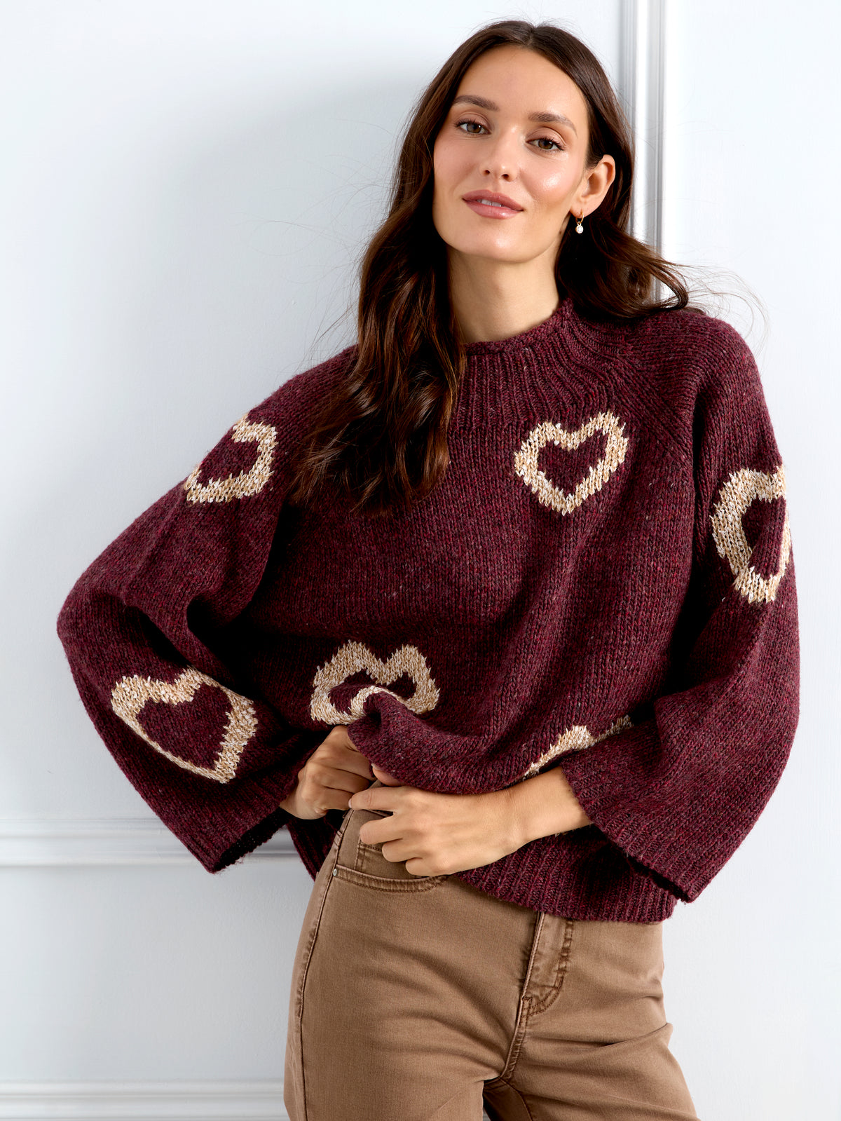 CB Merlot Heart Pullover