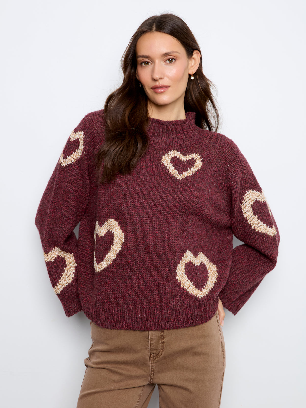 CB Merlot Heart Pullover