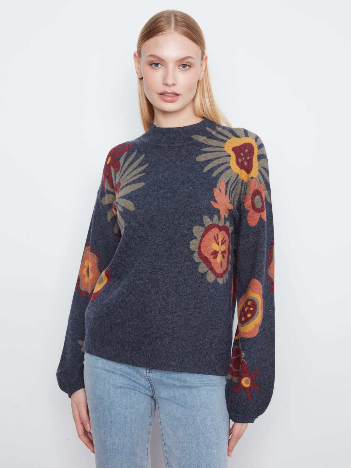 CB Hibiscus Print Sweater