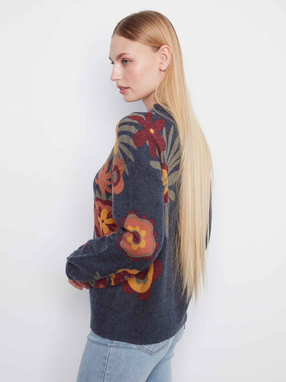 CB Hibiscus Print Sweater