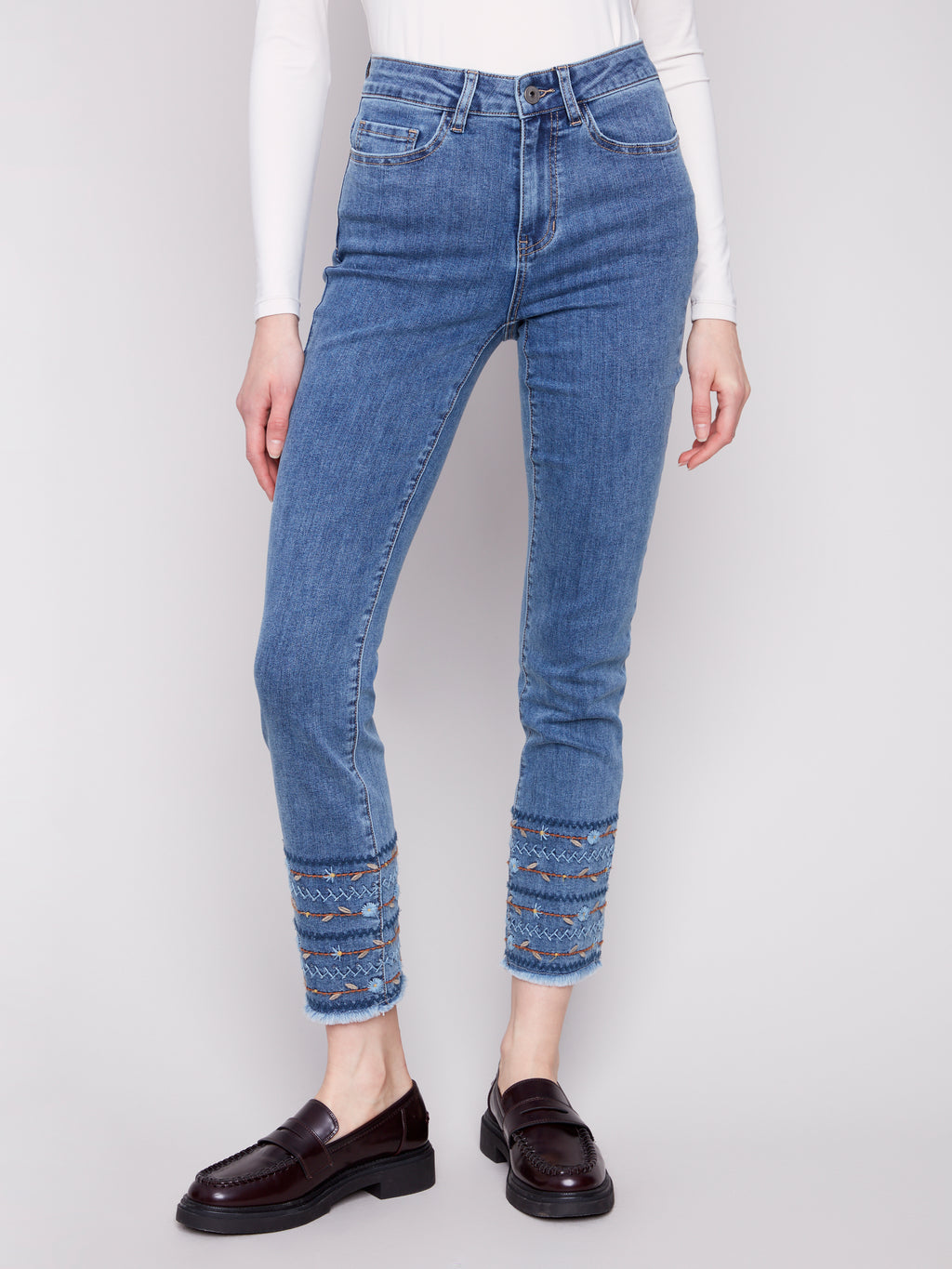 CB Hem Embroidered Jean