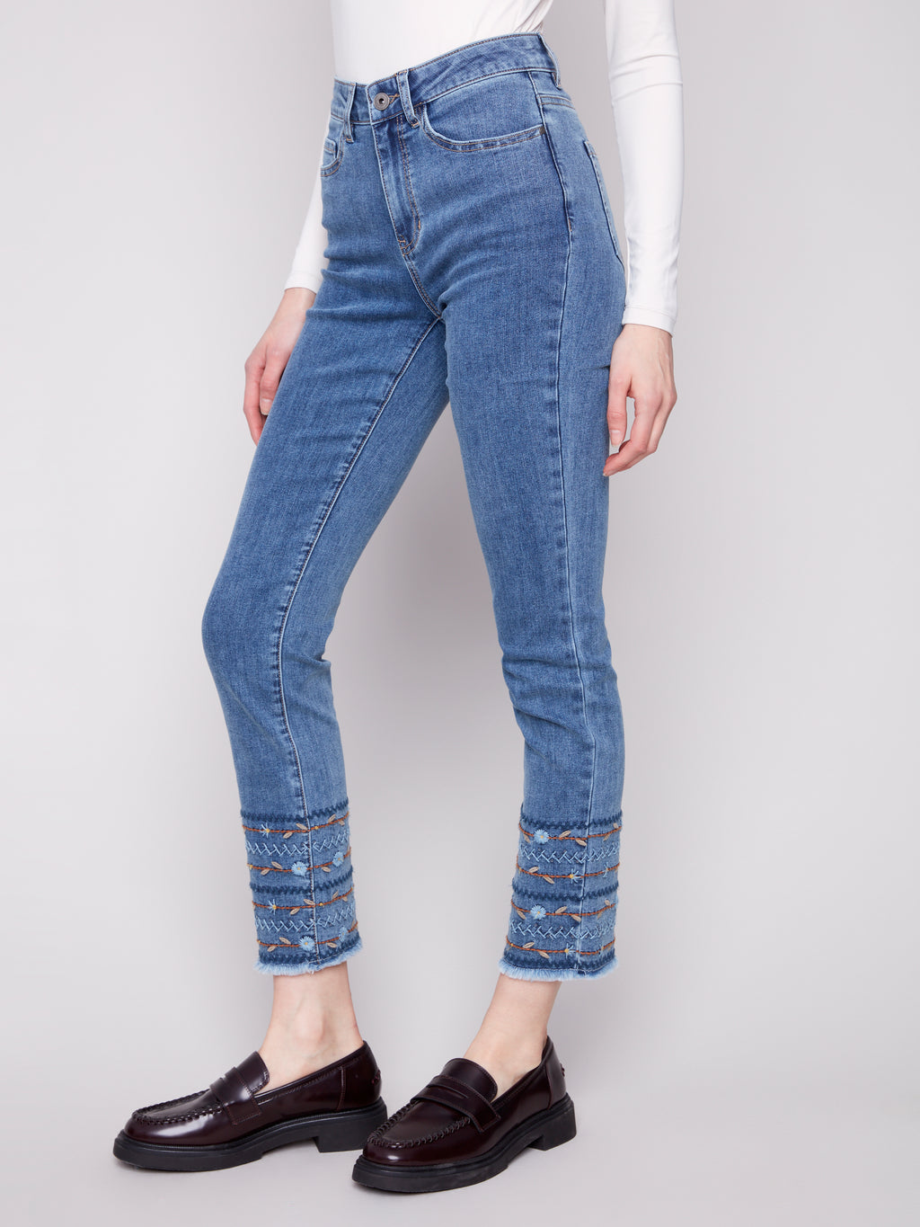 CB Hem Embroidered Jean