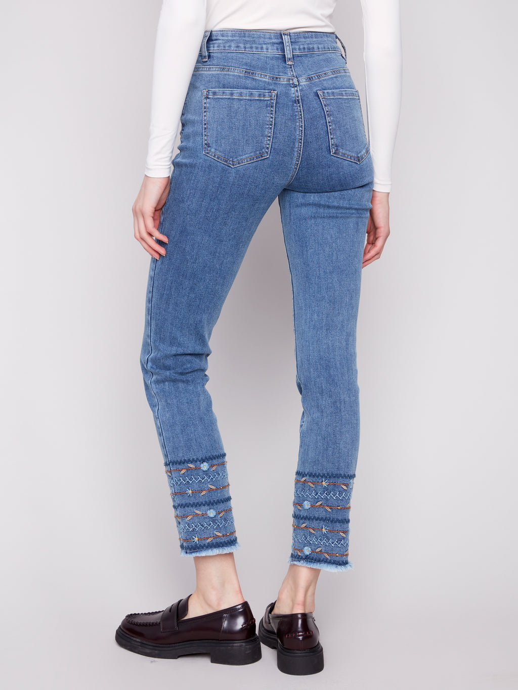 CB Hem Embroidered Jean