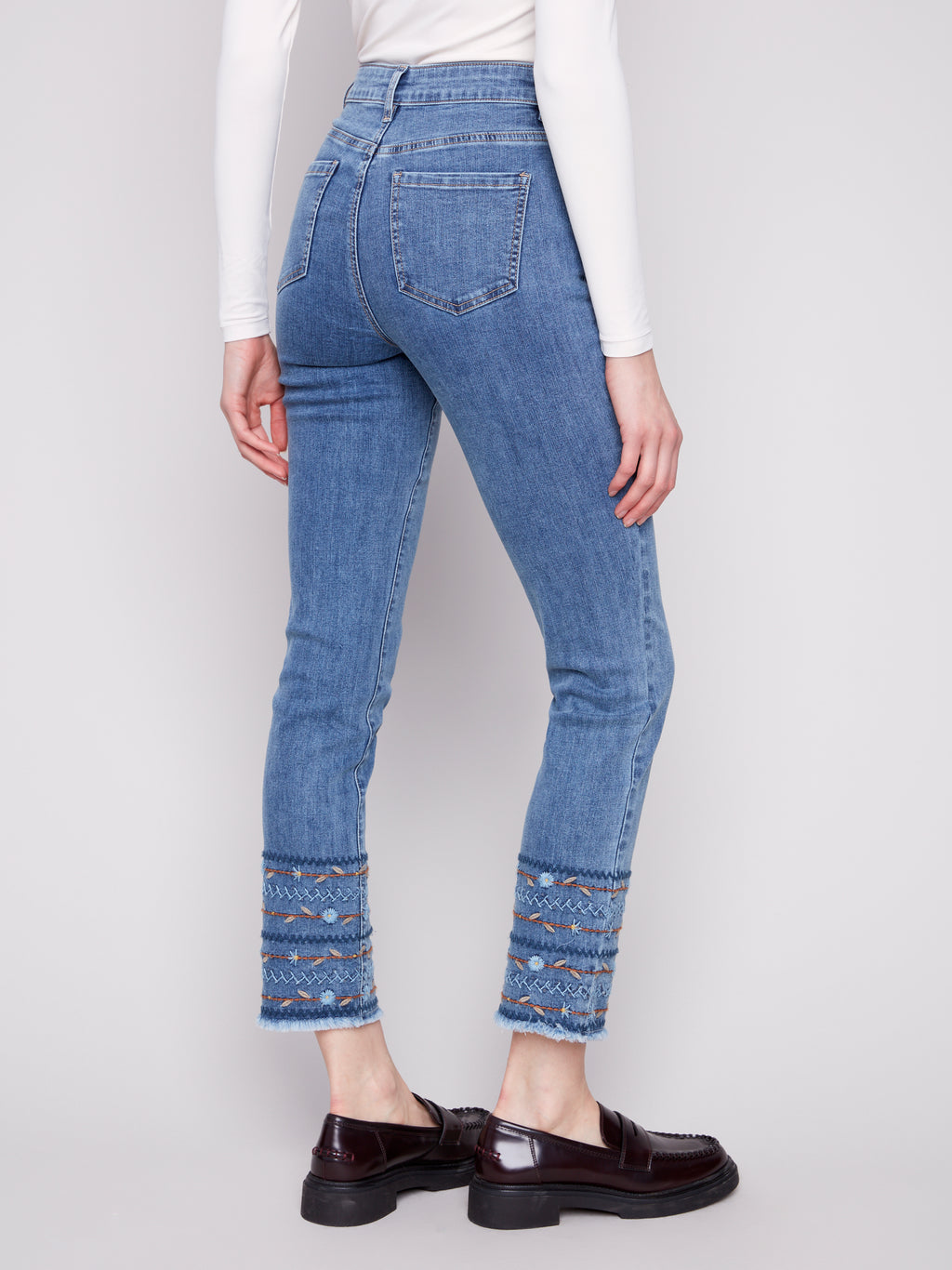 CB Hem Embroidered Jean