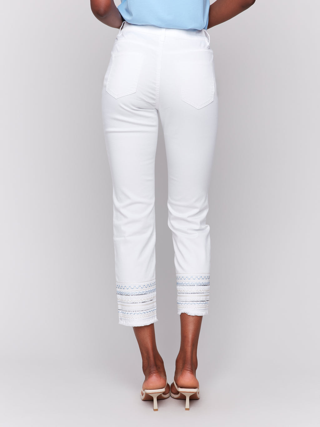 Charlie B Embroidered Cuff Jeans