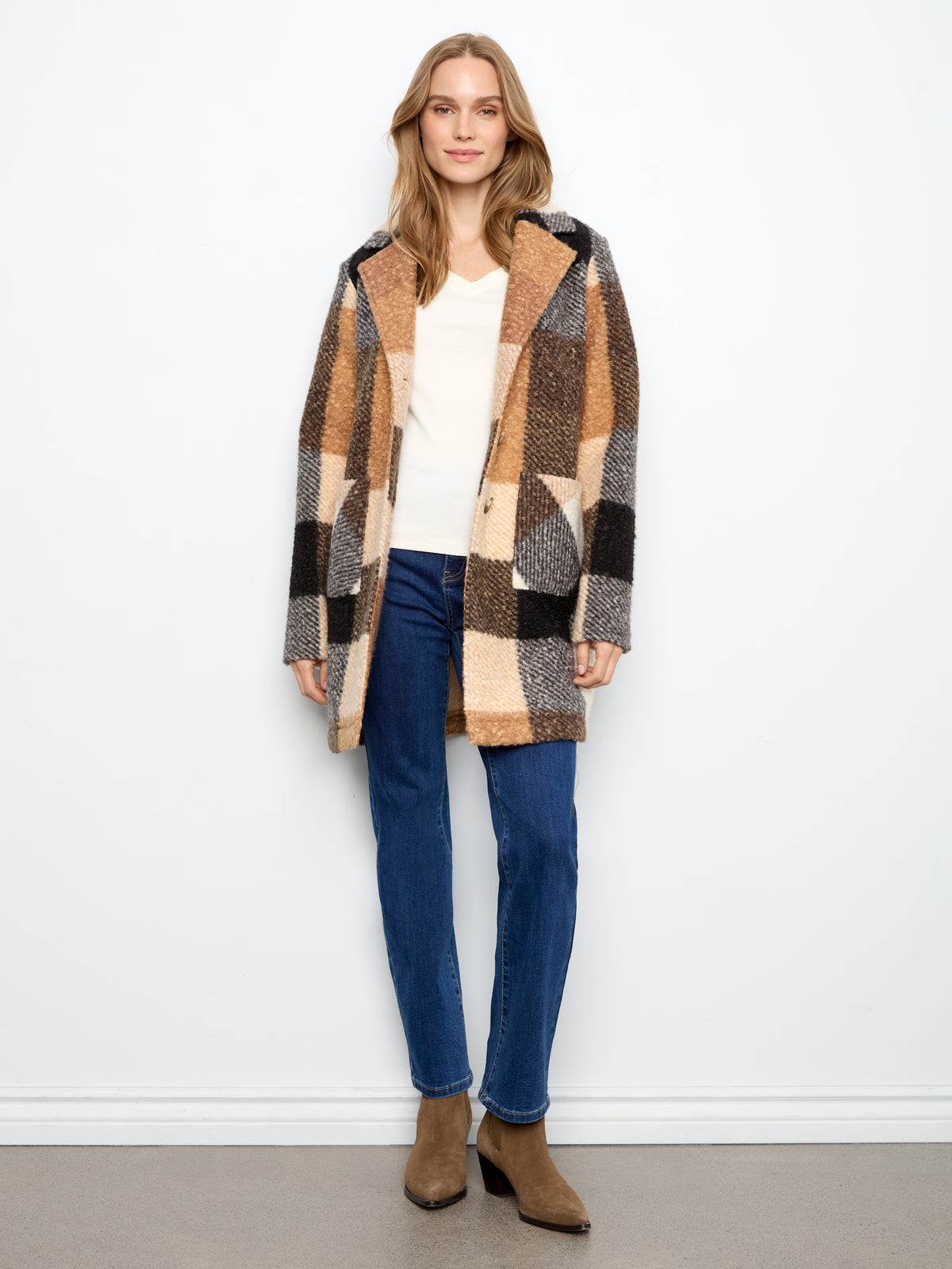 CB Boucle Plaid Coat