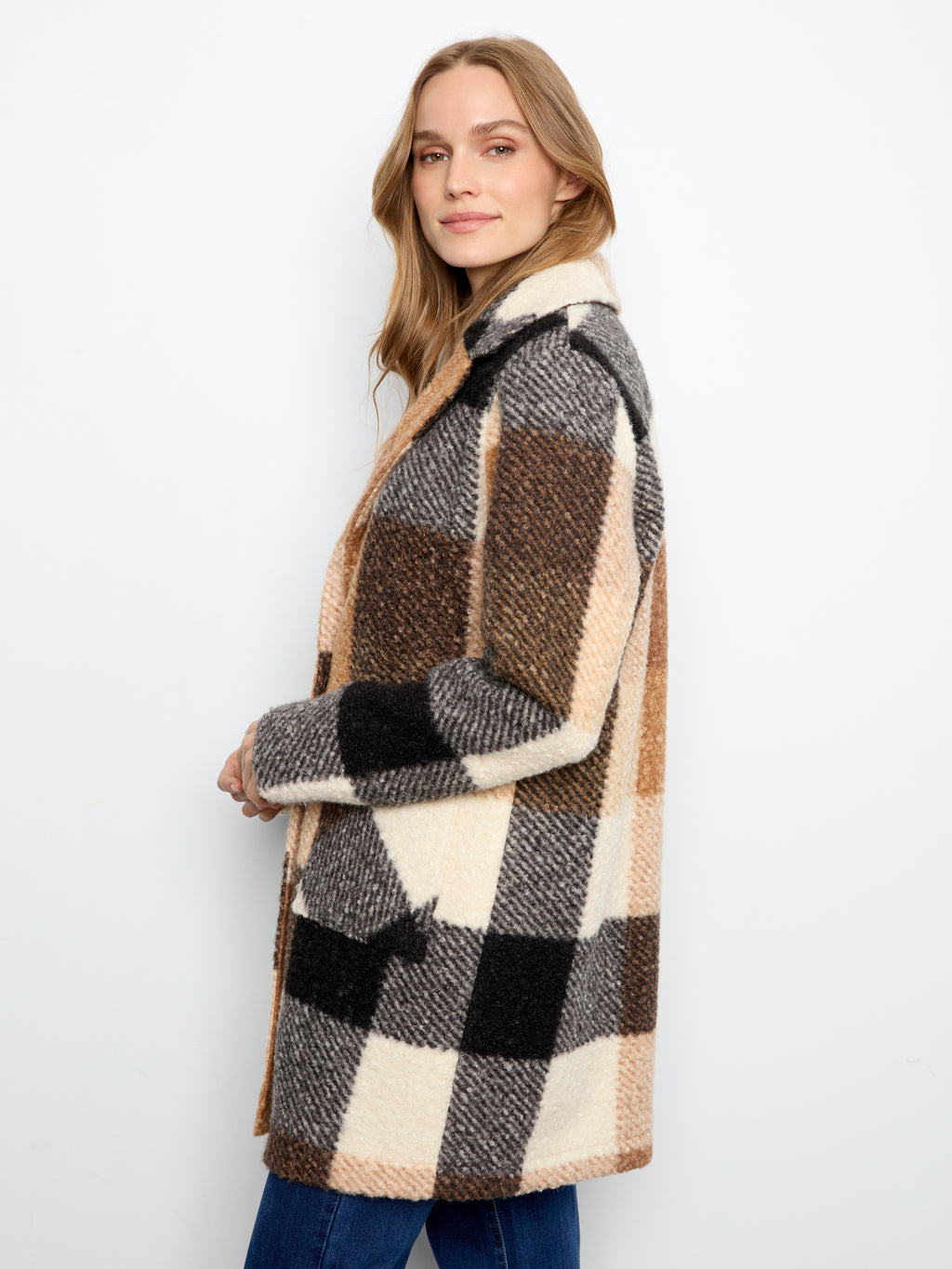 CB Boucle Plaid Coat