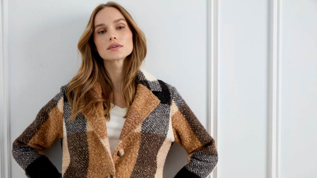 CB Boucle Plaid Coat