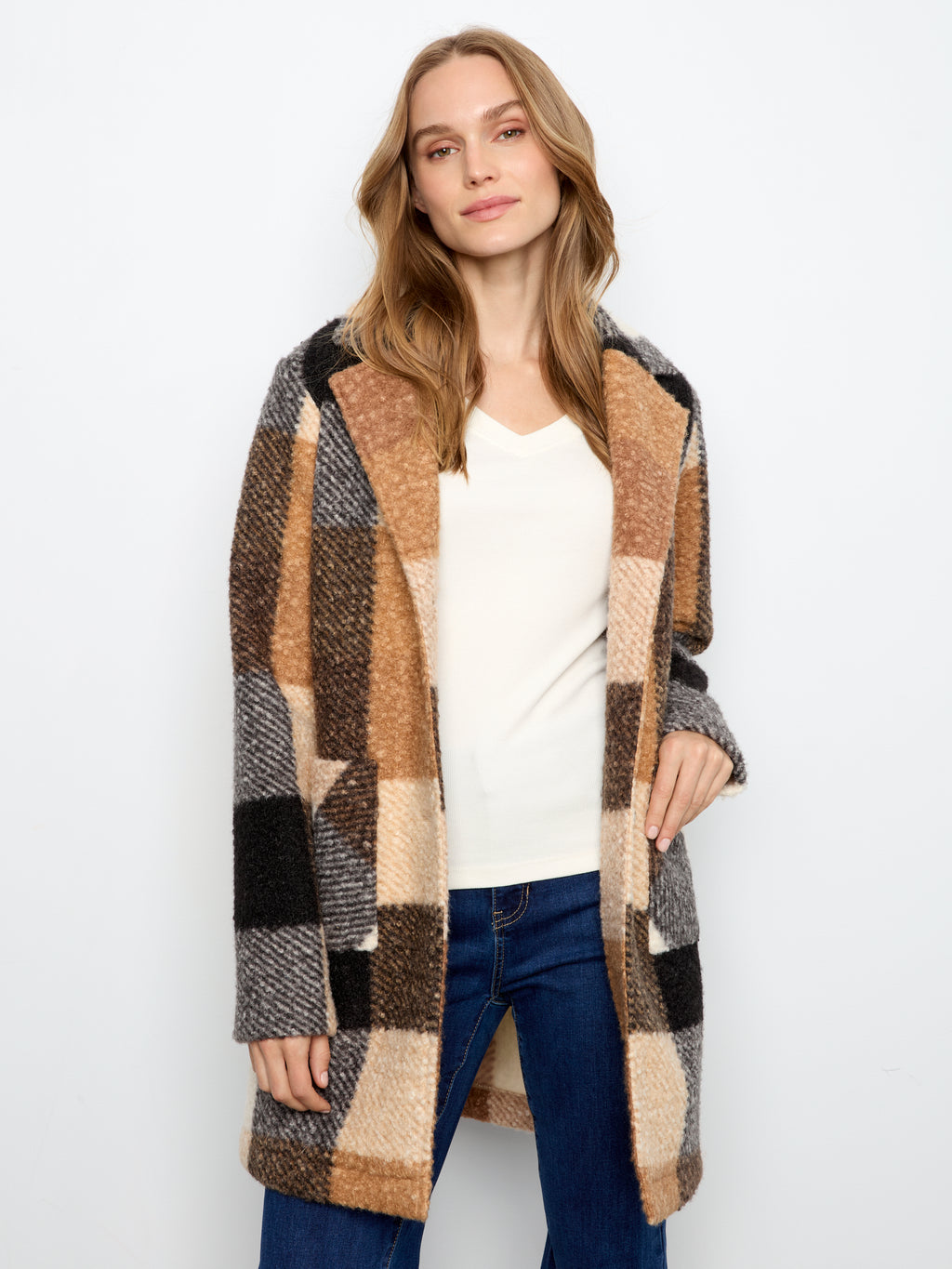 CB Boucle Plaid Coat