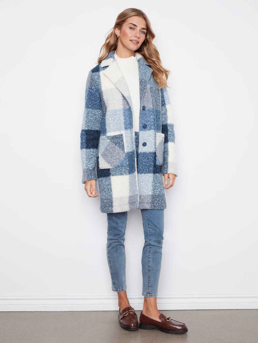 CB Boucle Plaid Coat