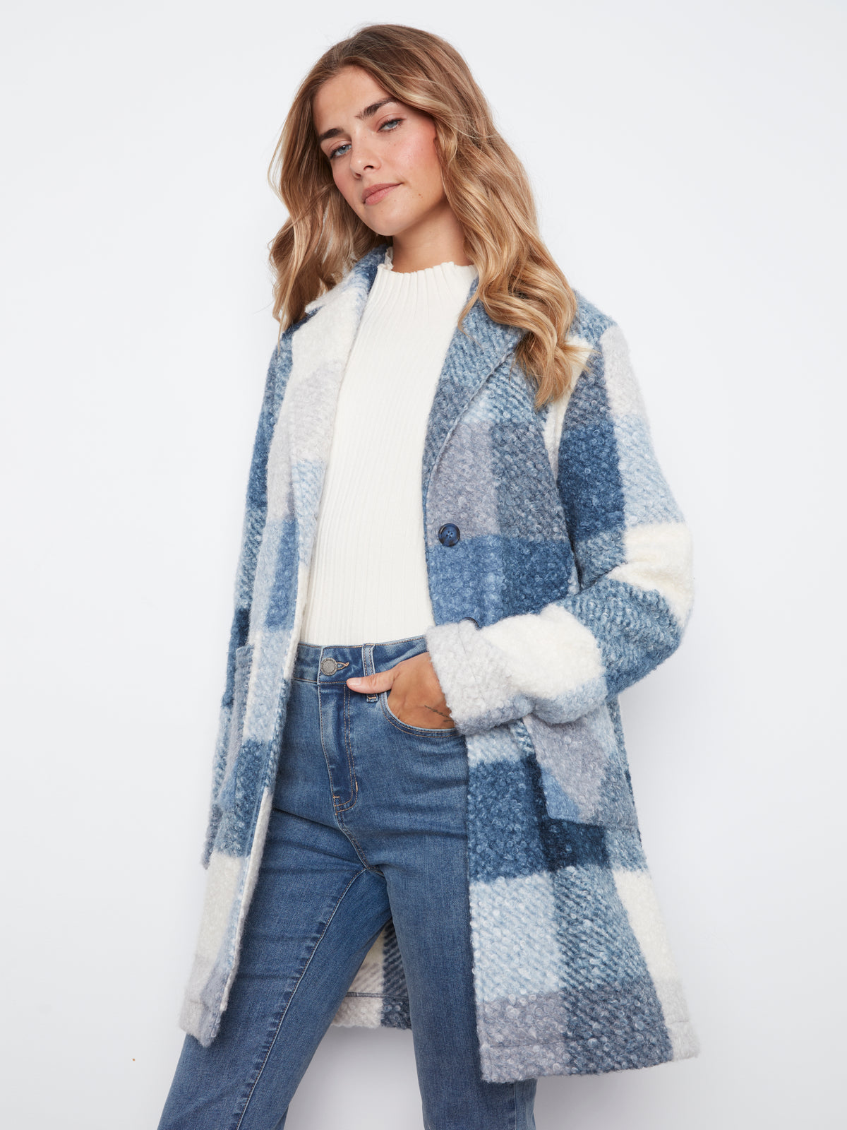 CB Boucle Plaid Coat