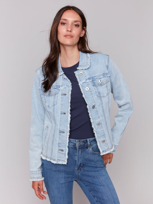 Charlie B Frayed Jean Jacket