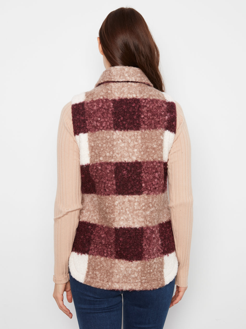 CB Plaid Boucle Vest