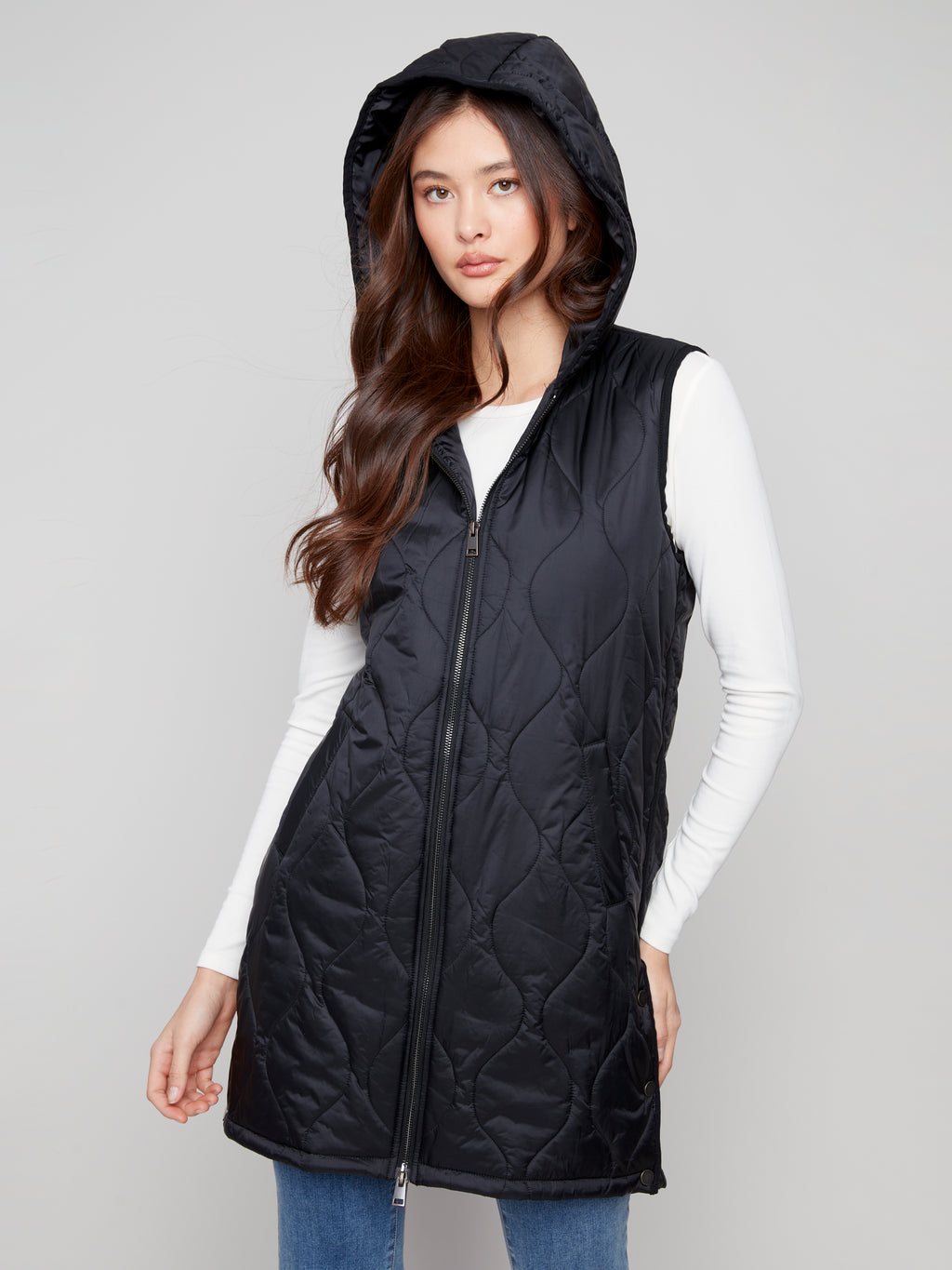 CB Pearlized Long Vest