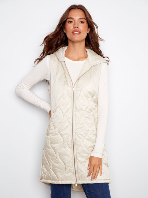 CB Pearlized Long Vest