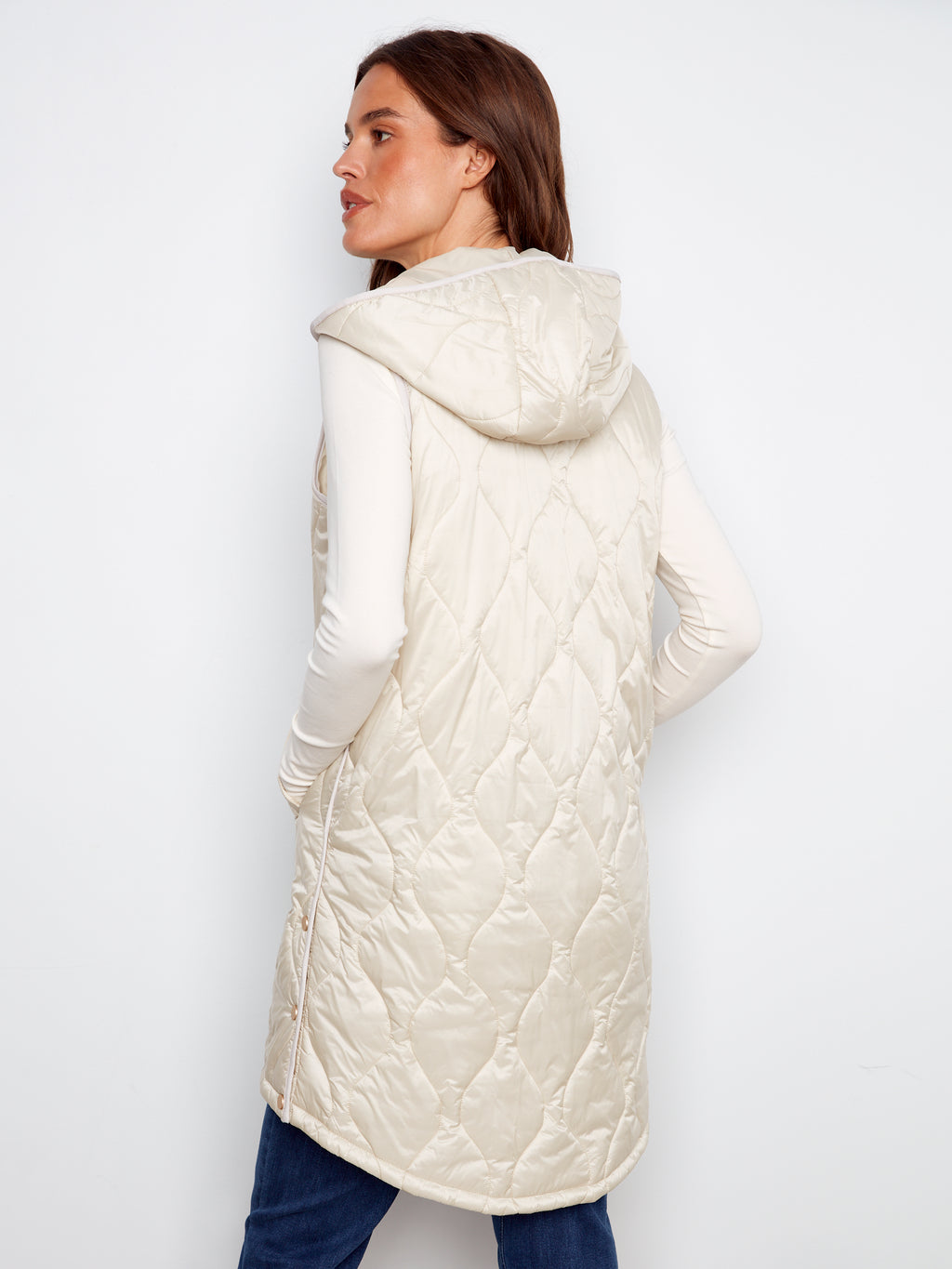 CB Pearlized Long Vest