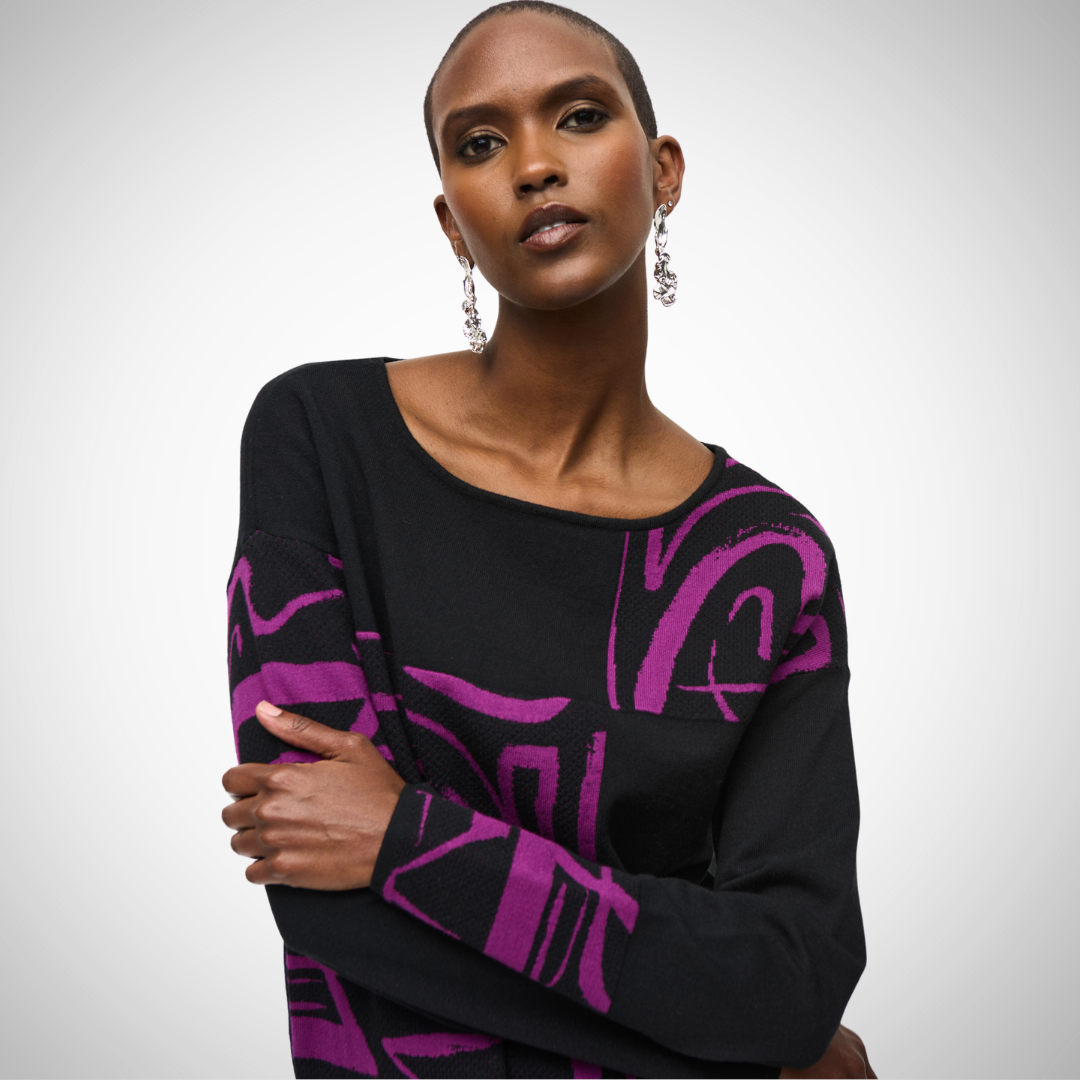 Joseph Ribkoff Black Orchid Top
