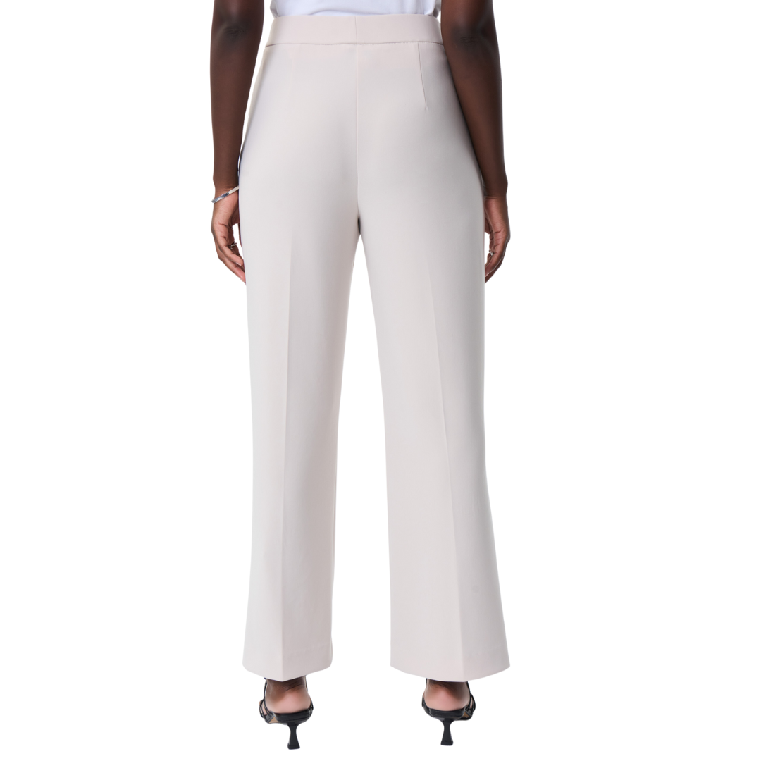 Jaboli Boutique - Fergus Ontario -Joseph Ribkoff - Moonstone Pull On Trouser. Wide Leg Pull On Pant Colour - Moonstone (Light Tan) Pleated Front w Pockets An essential wardrobe piece, these trousers are crafted with a soft, lightweight fabric that is perfect for any season. Tailored with a pleated front and two pockets, these trousers will be your go-to piece no matter the occasion.