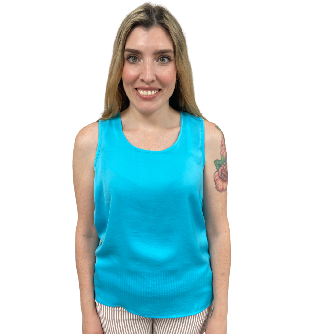 Jaboli Boutique Fergus Ontario , Renuar, Air Flow, Tank Top. The Renuar Essential Air Flow Tank Top Is now Available in 3 universally flattering colours - Cocktail, Turquoise, Very Peri, Stay Cool and Breezy in our Airflow Tank Tops Essential Tank Tops for Layering Year Round Sleeveless, Scoop Neck,