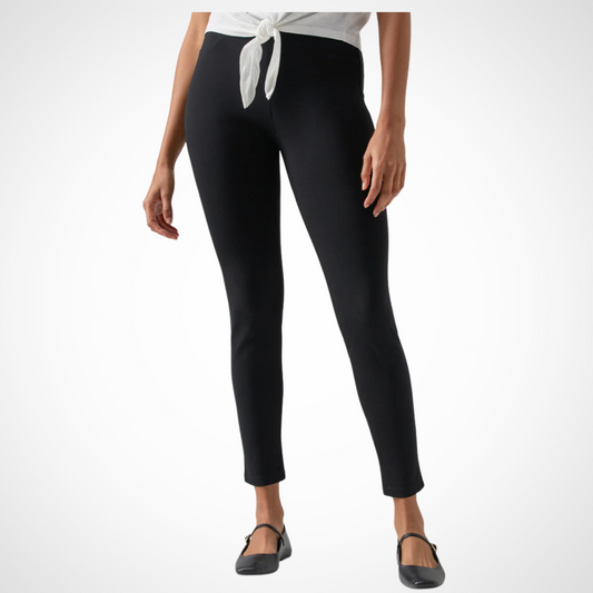 Jaboli Boutiique - Fergus Ontario Sanctuary - Runway Leggings. Colour Black , Full Length, Faux Fly And Front Pockets. The Black Pull-On Slim Fit Cropped Leggings are a stylish and versatile choice. With a semi-high rise, plenty of stretch, and functional back pockets, they offer comfort and convenience. Perfect for any occasion, these leggings are a must-have addition to your wardrobe.