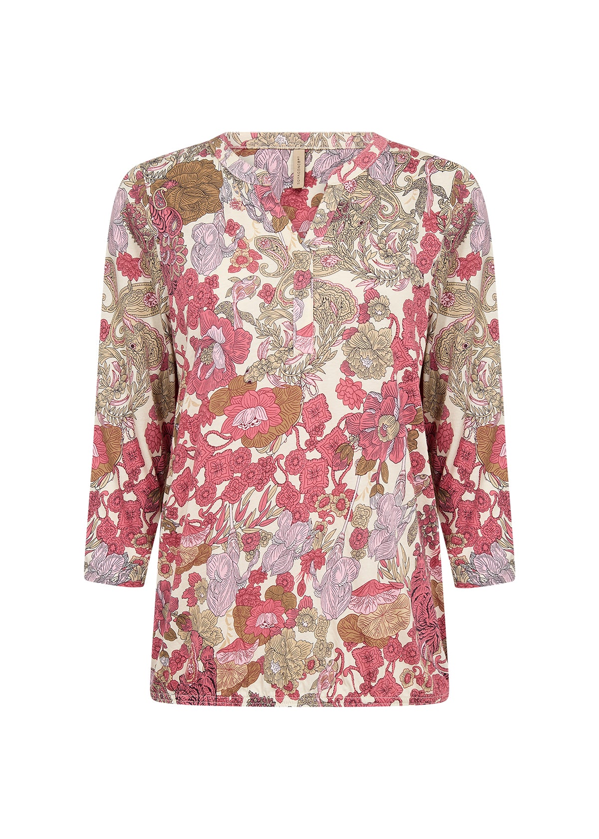 Floral patterned shirt on a white background
