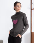 Jaboli Boutique| Fergus Ontario | Alison Sheri | Heart Mock Neck Pullover | A46251