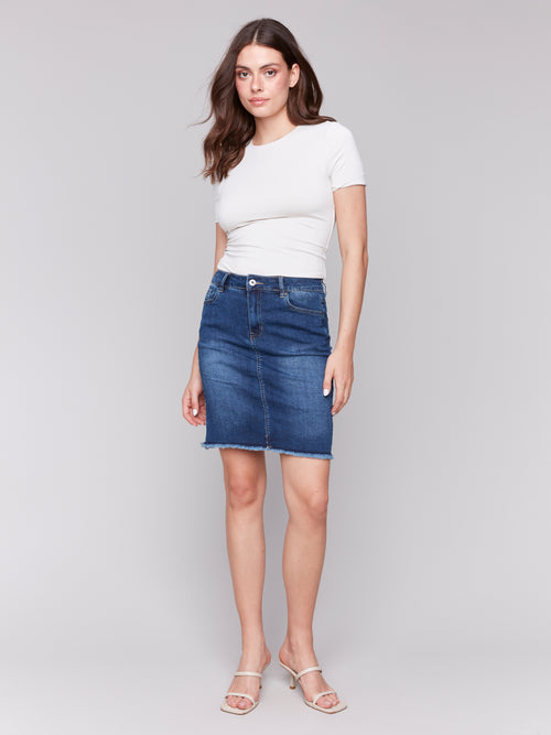 Jaboli_boutique-FergusClassic Denim Look – Timeless medium indigo wash for a sleek, modern finish.
Skirt-Short Hybrid – Built-in shorts for coverage without compromising on style.
Raw Hem Detailing – Trendy, lived-in feel for a casual-chic touch.
Stretch-Blend Fabric – 73% Cotton, 23% Polyester, 3% Viscose, 1% Spandex for a soft yet structured fit with the perfect amount of stretch.
Functional Pockets – Classic 5-pocket styling for practicality.
Knee-Length Cut – Flattering & versatile for various occasions