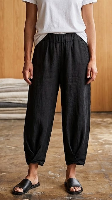 LL Black Linen Pant
