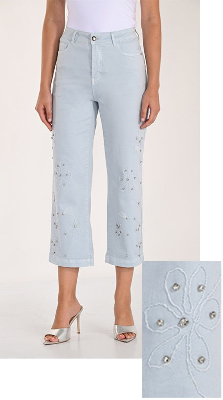 FL Rhinestone Floral Pant