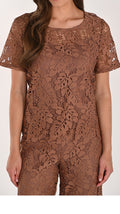 FL Coffee Lace Top