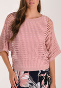 FL Rosebud Mesh Sweater