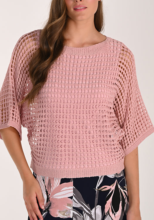 FL Rosebud Mesh Sweater